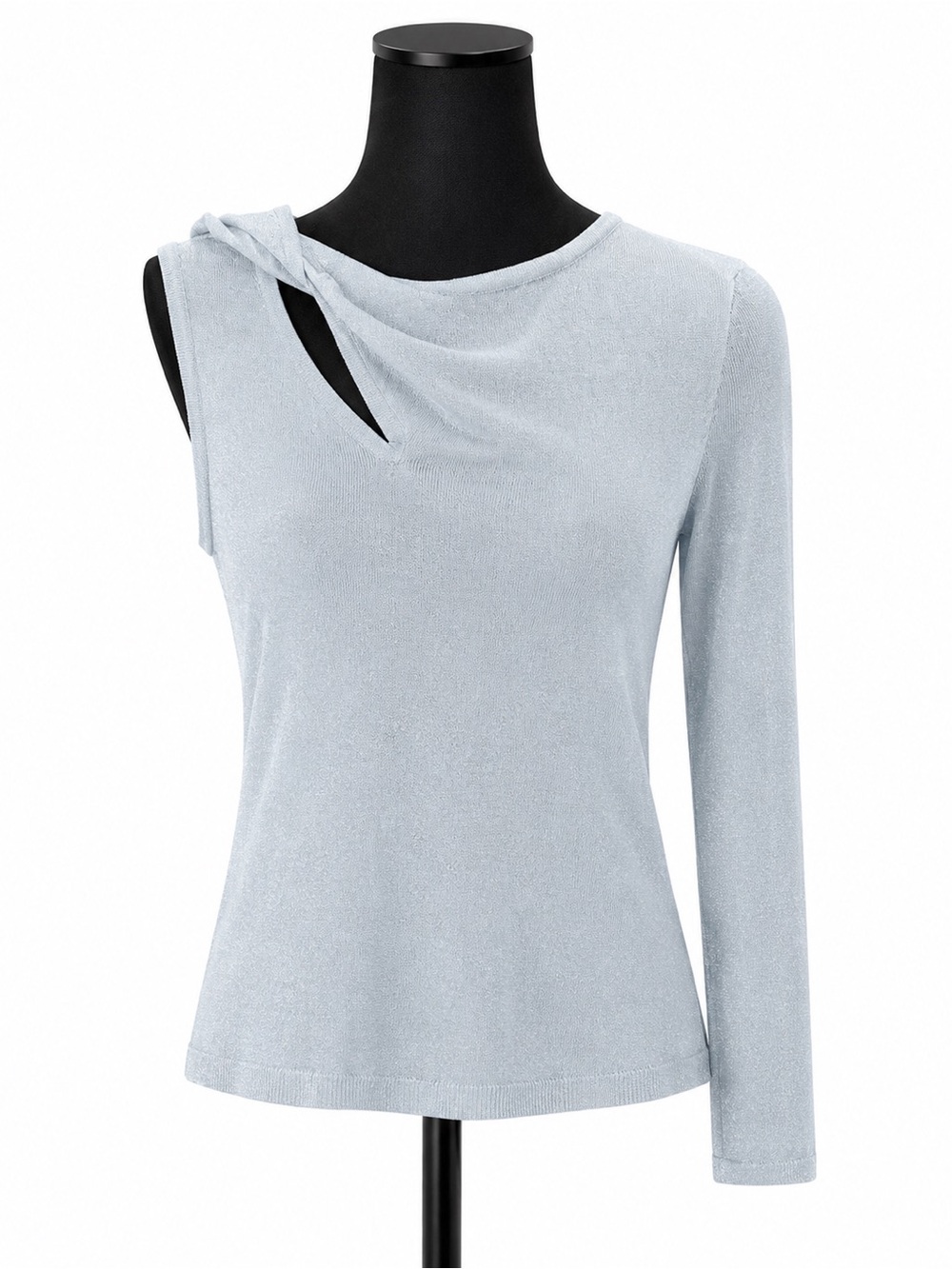 NWT Mango Light Blue Lurex Women's Top
